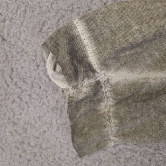 Ralph Lauren Blouse Women's Large Gray Button Shoulder Embroidery - Picture 8 of 16